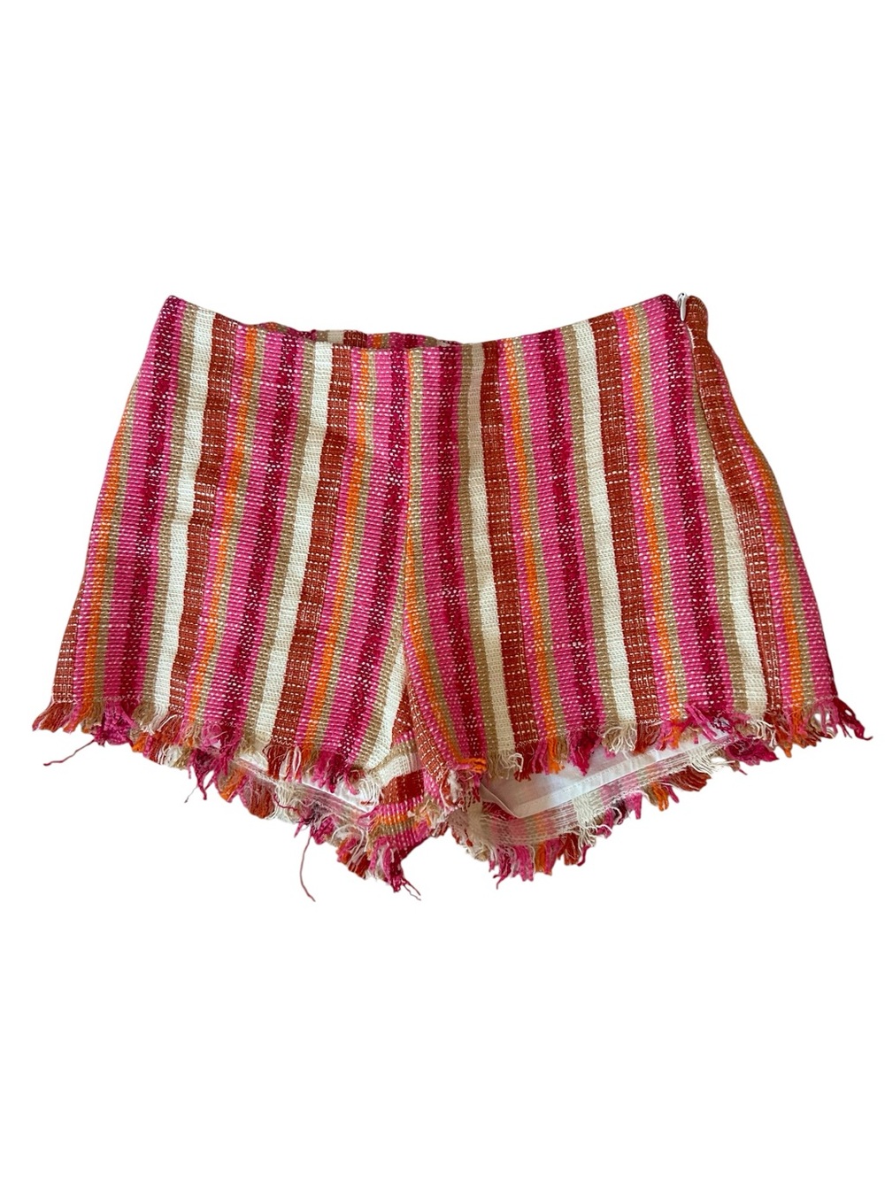 Il Gufo Cotton Blend Pink Striped Shorts Girls 12 Made in Italy